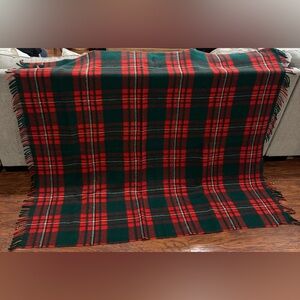 Vintage Earl-Wood 100% Wool Tartan Plaid Blanket‎ Travel Rug - Great Britain
